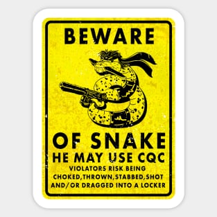 Beware of Snake Sticker